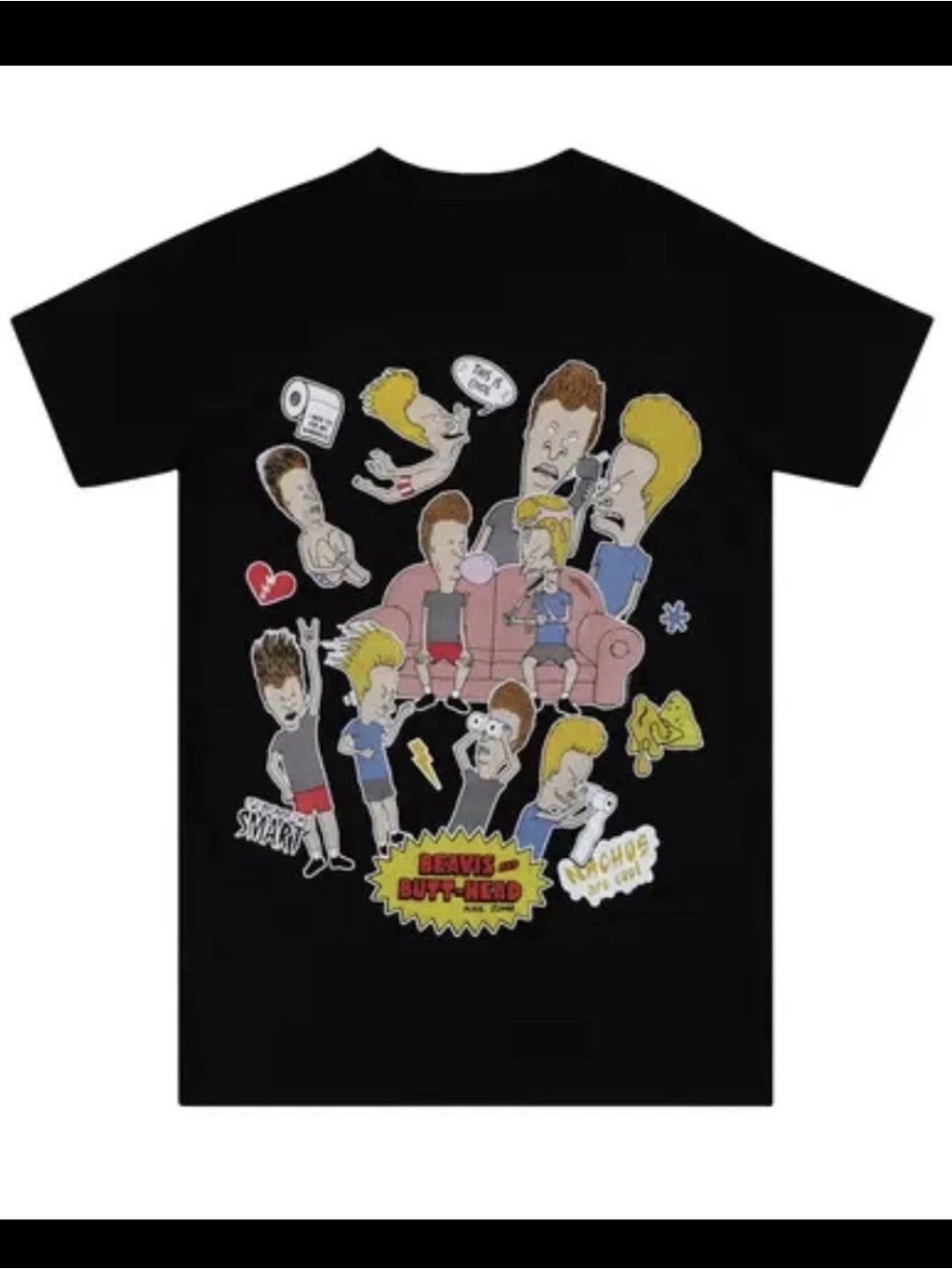 Beavis And Butthead Graphic Black T Men’s XL